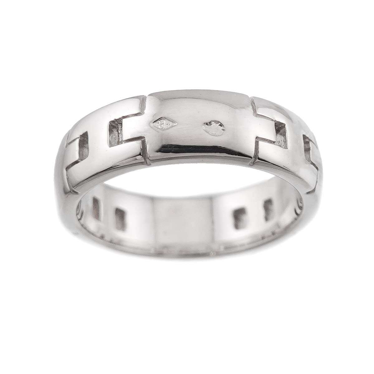 Hercules Ring 18K White Gold 750 Size49 4.5-4.75(US)