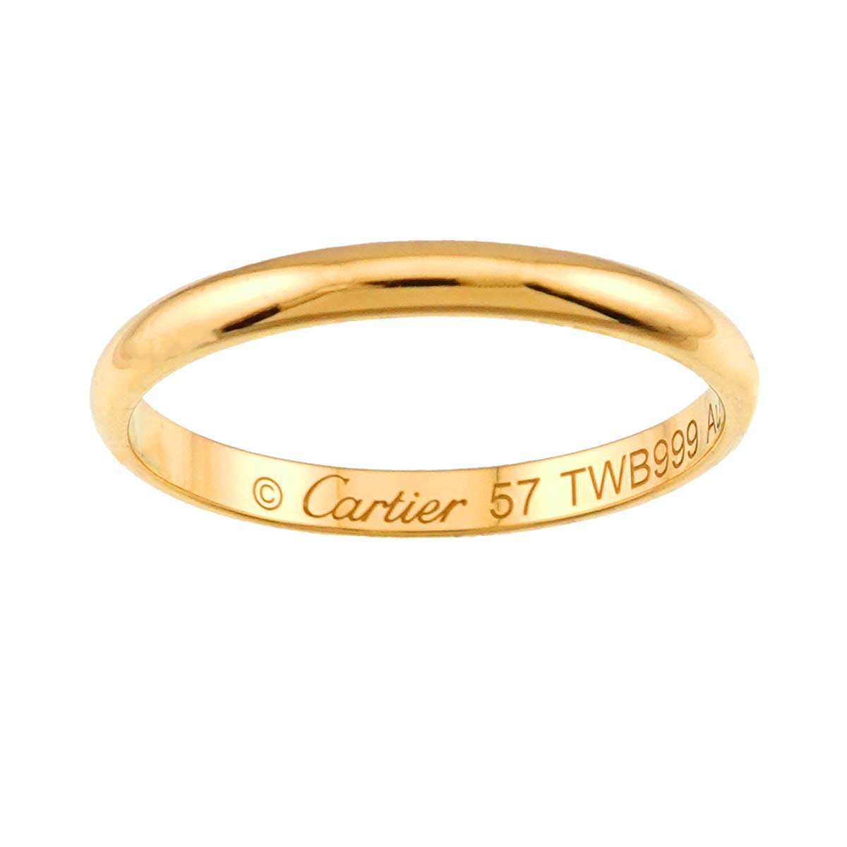 1895 Classic Band Ring 18K YG 750 size57 7.75-8(US)