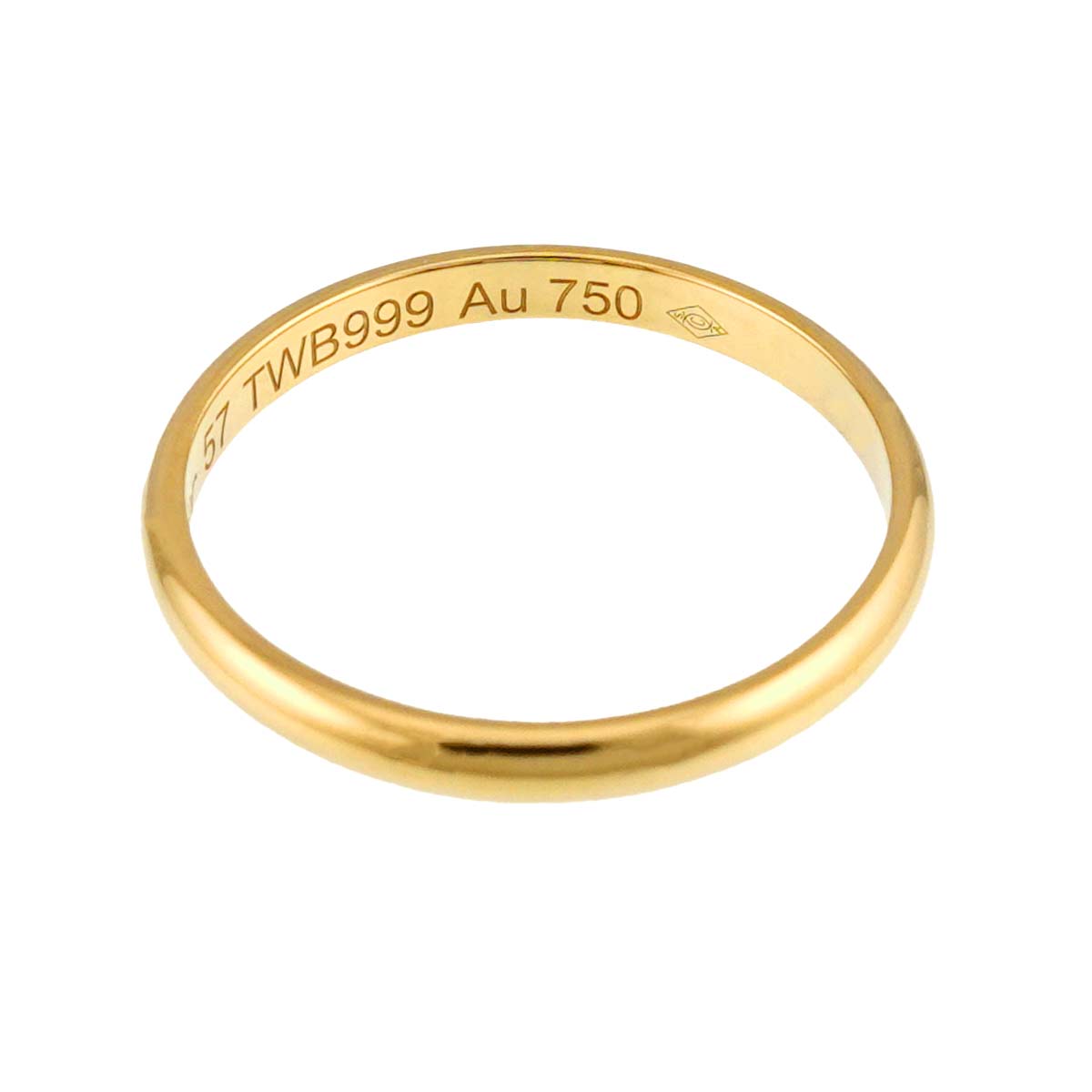 1895 Classic Band Ring 18K YG 750 size57 7.75-8(US)