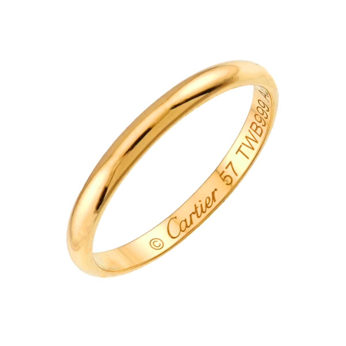 1895 Classic Band Ring 18K YG 750 size57 7.75-8(US)