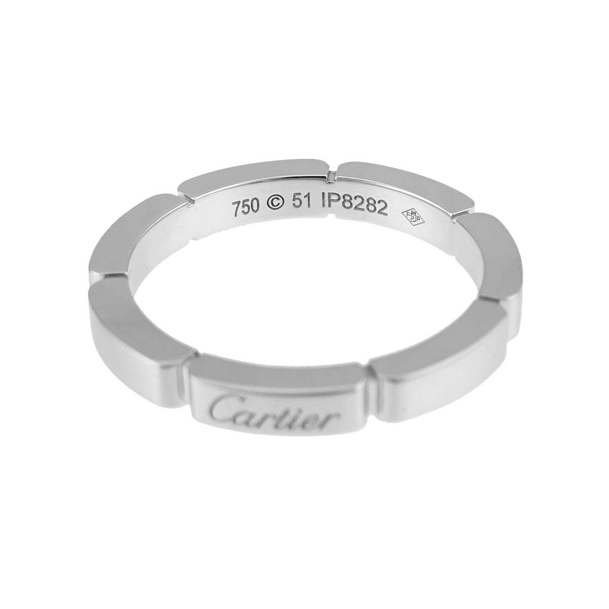 Maillon Panthere Ring 18K White Gold 750 Size51 5.5-5.75(US)