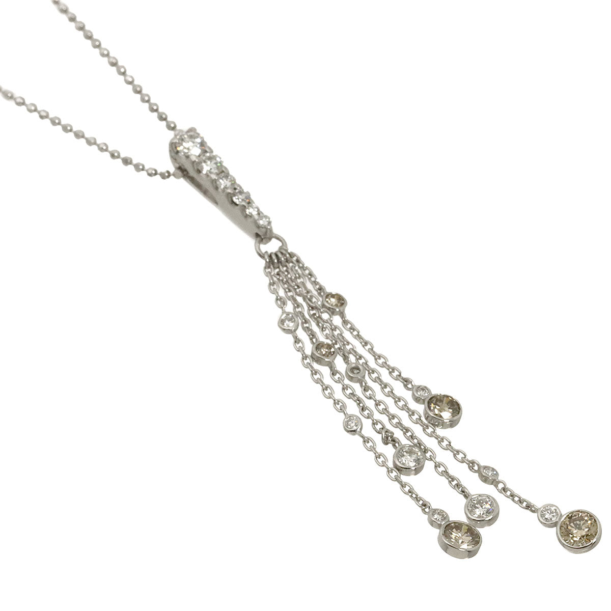 Diamond 0.60ct/0.60ct Necklace 18K White Gold 750