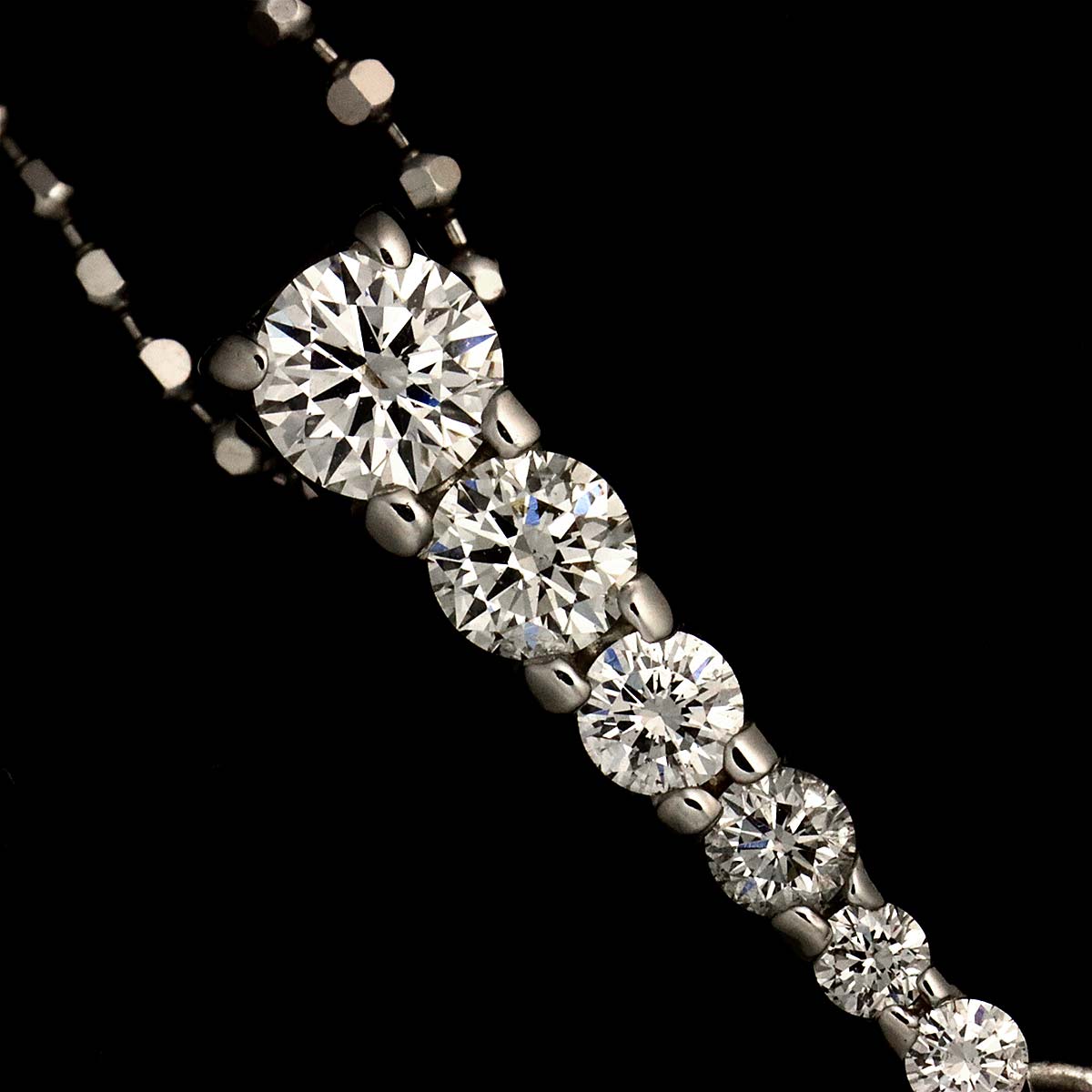 Diamond 0.60ct/0.60ct Necklace 18K White Gold 750