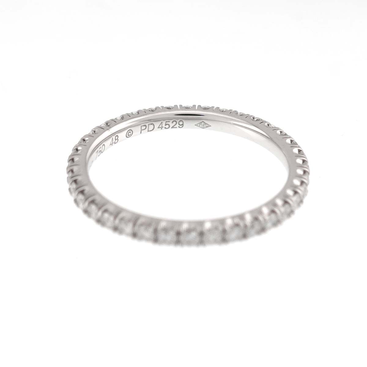 Full Diamond Ring 18K WG 750 size48 4.5(US)