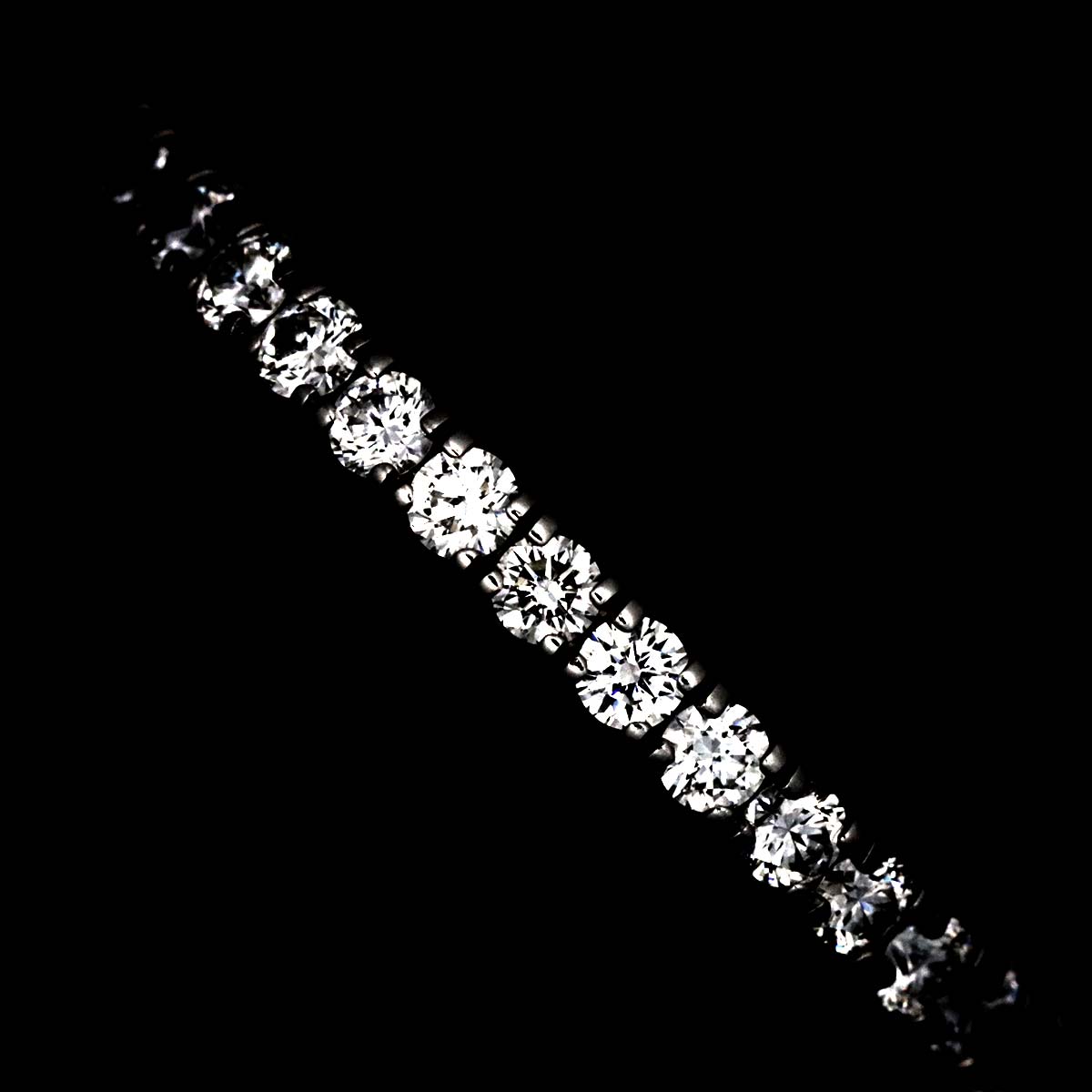 Full Diamond Ring 18K WG 750 size48 4.5(US)
