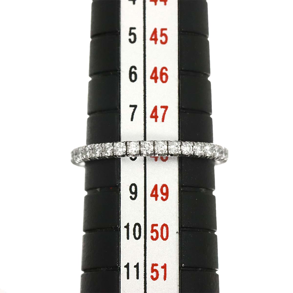 Full Diamond Ring 18K WG 750 size48 4.5(US)