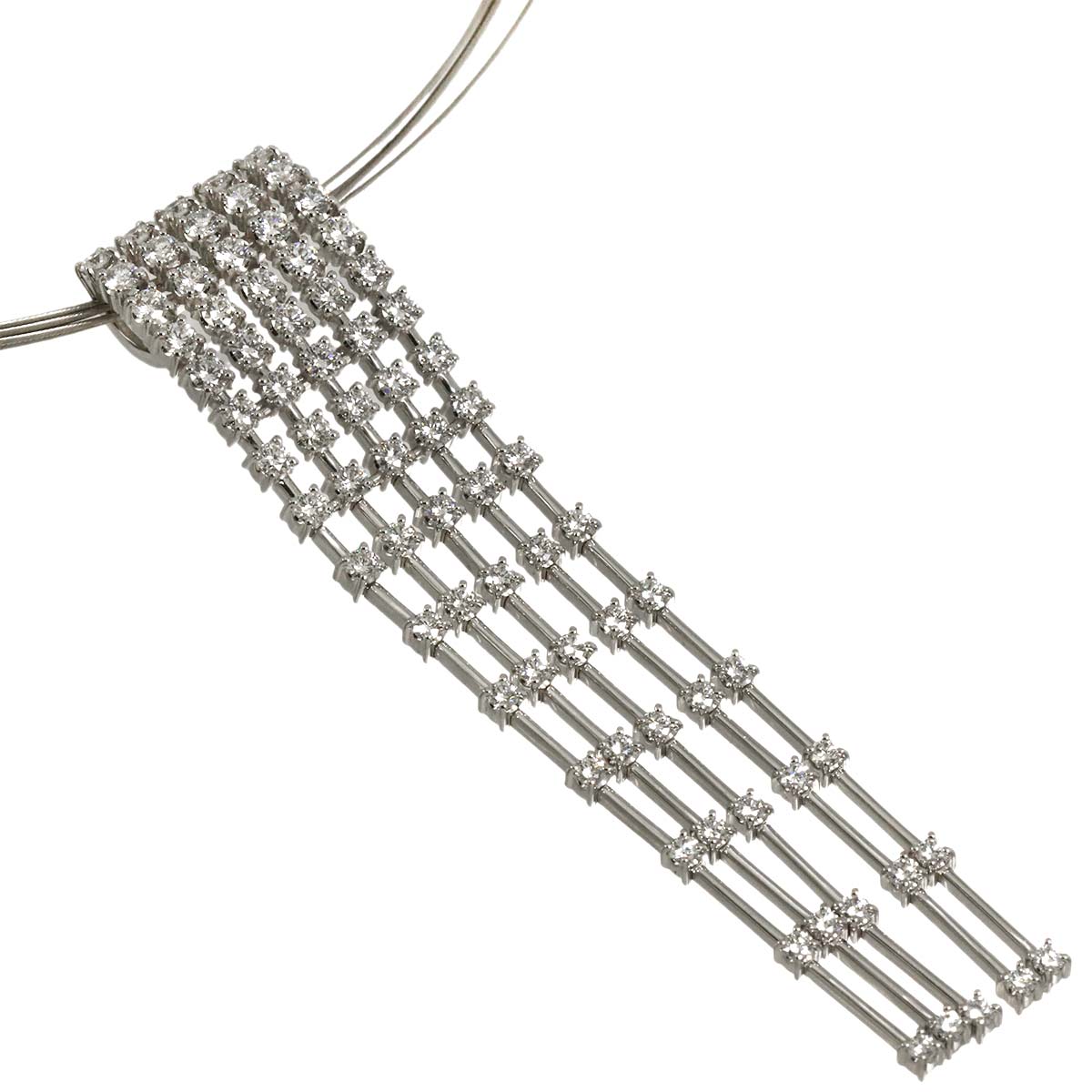 Diamond 4.51ct Necklace 18K WG White Gold 750