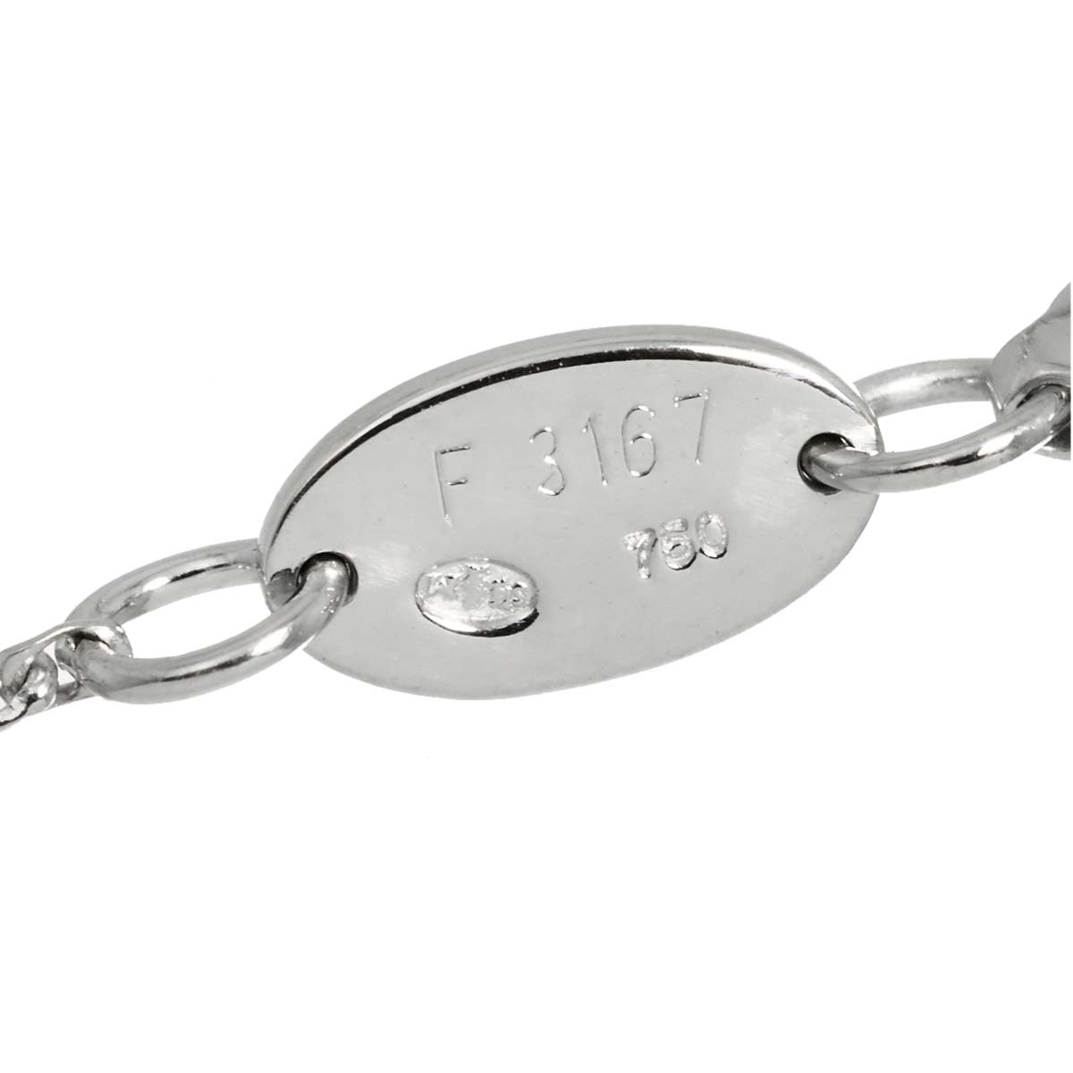 Quartz Necklace 18K White Gold 750