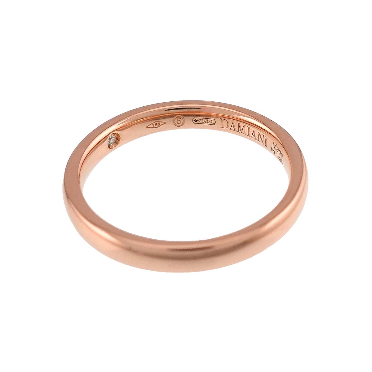 Diamond Ring Pink Gold 750 size5.5-5.75(US)