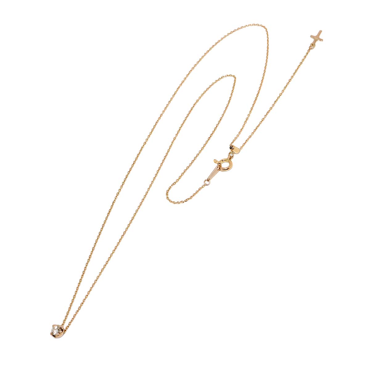 Diamond Necklace 18K Pink Gold 750