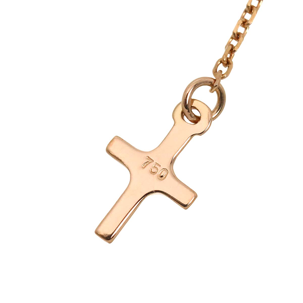 Diamond Necklace 18K Pink Gold 750