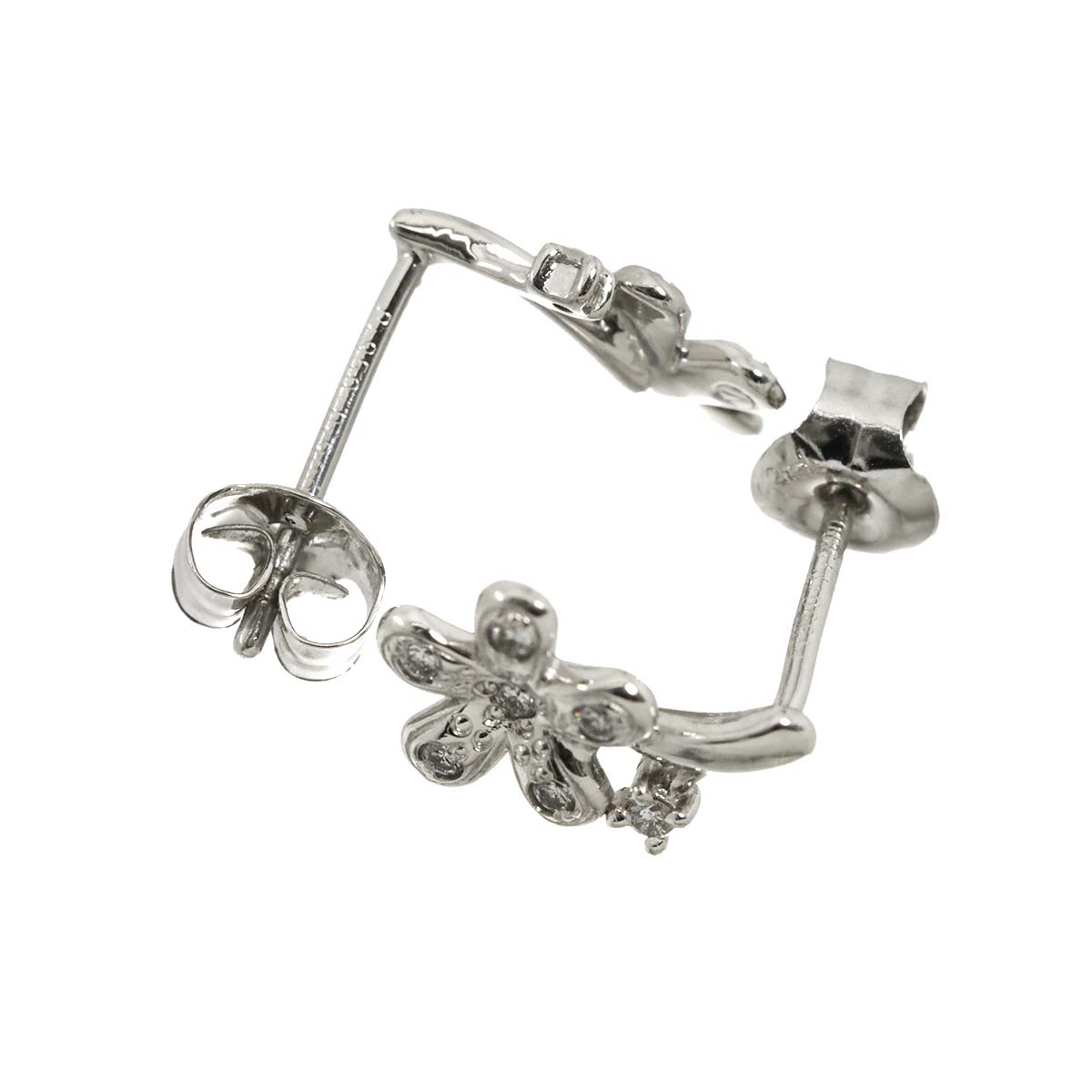 Diamond Earrings Pierced Pt Platinum