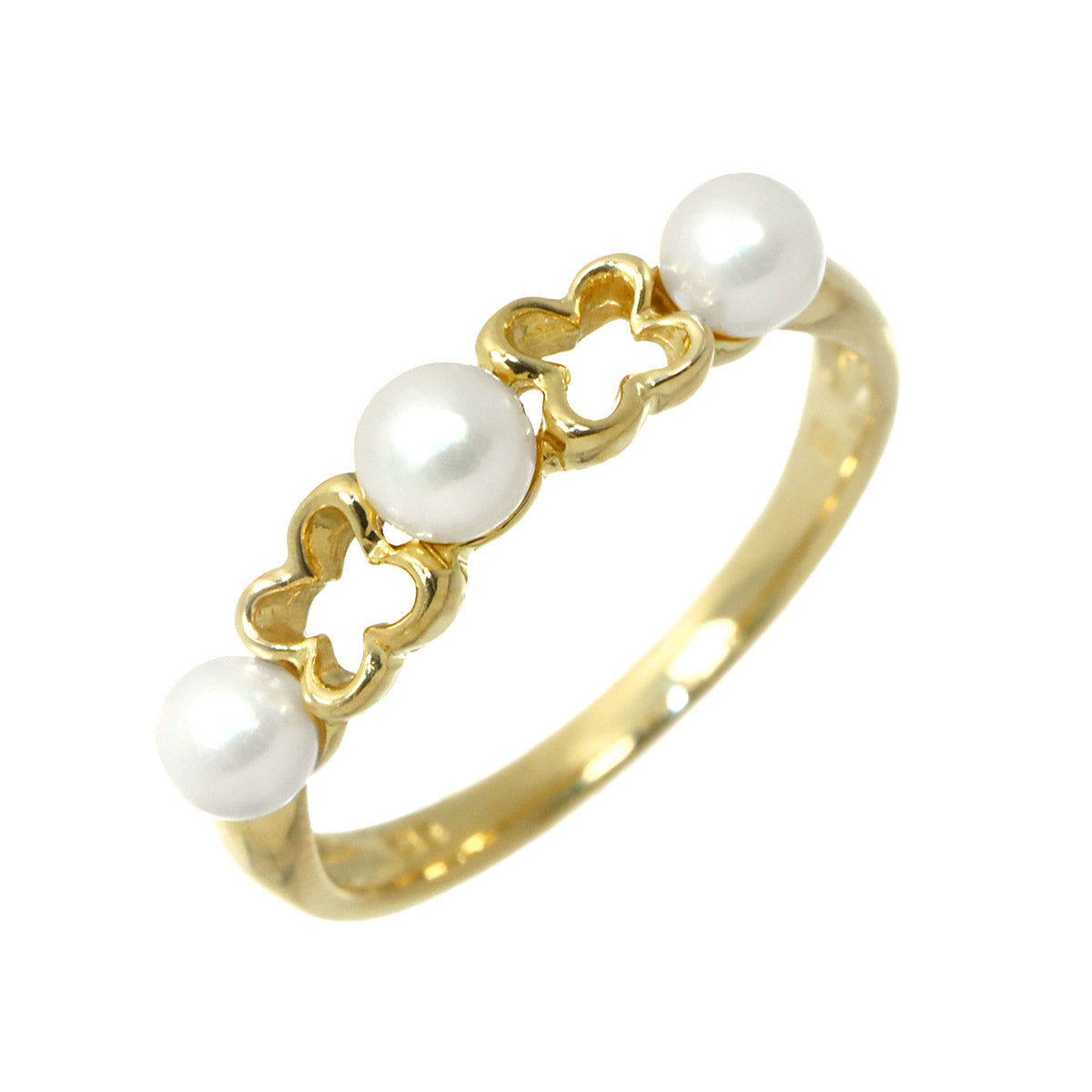 Akoya Pearl 4.0-3.5mm Ring 18K YG 750 Size5.5-5.75(US)