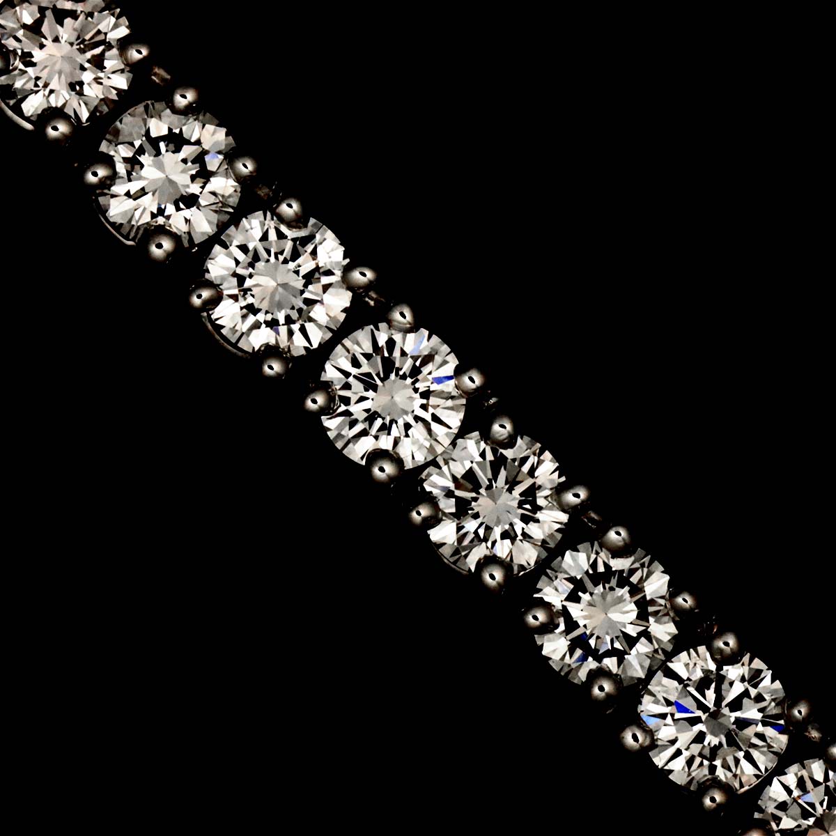 Diamond Necklace 18K WG 750