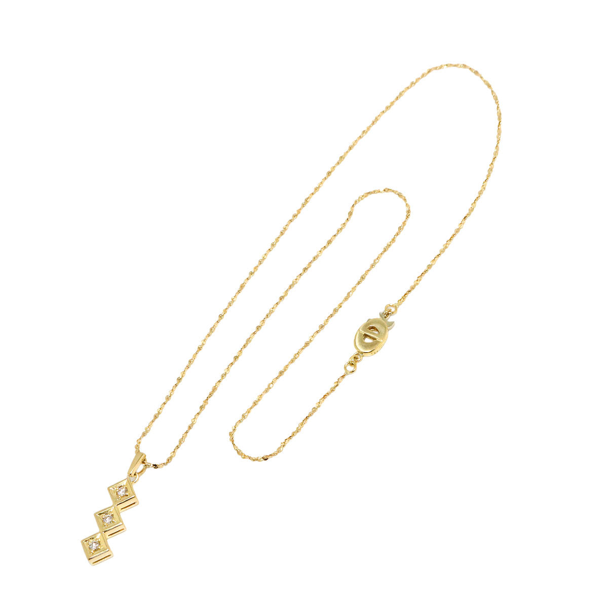 Diamond Necklace 18K Yellow Gold 750