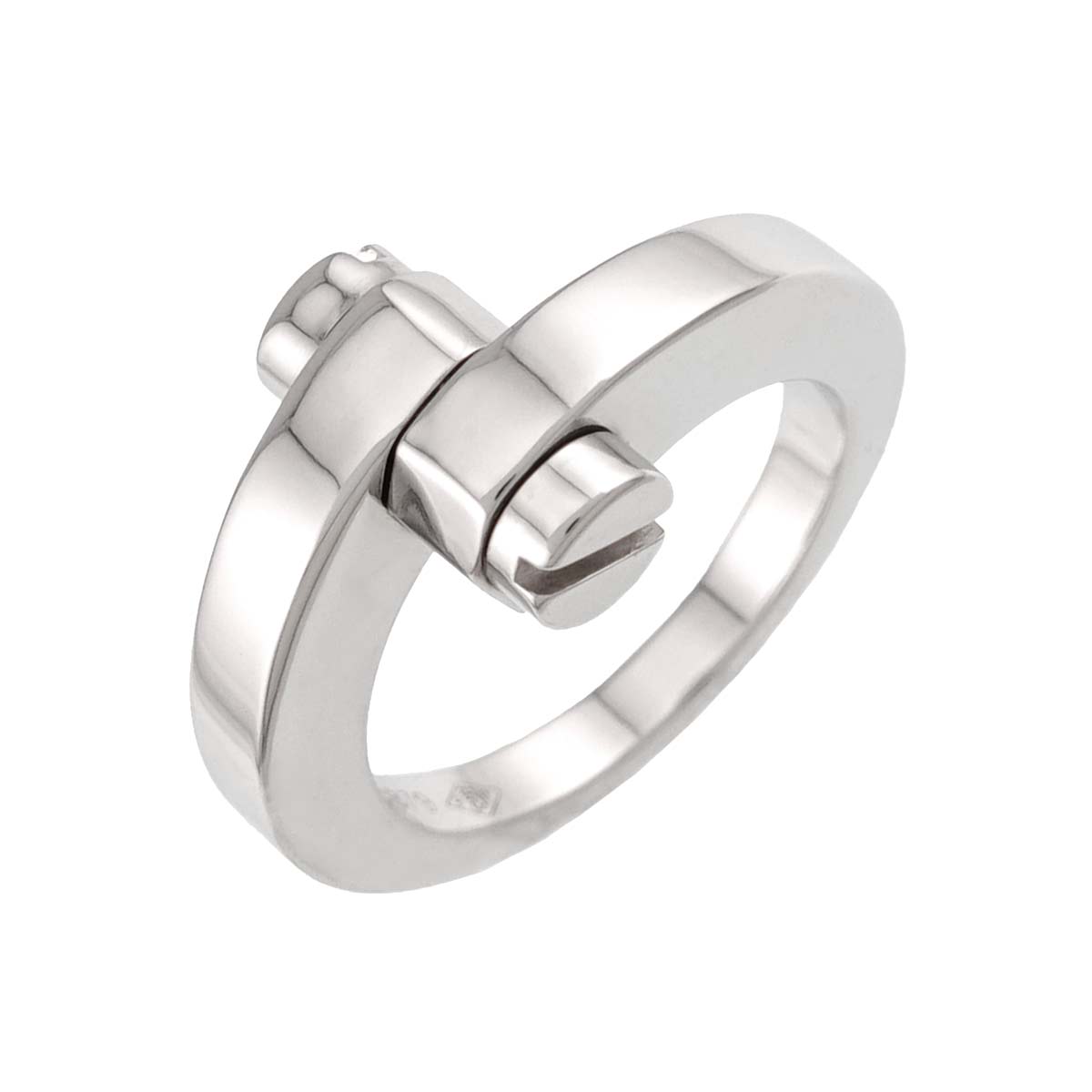 Menotte Ring 18K White Gold 750 size56 7.5(US)