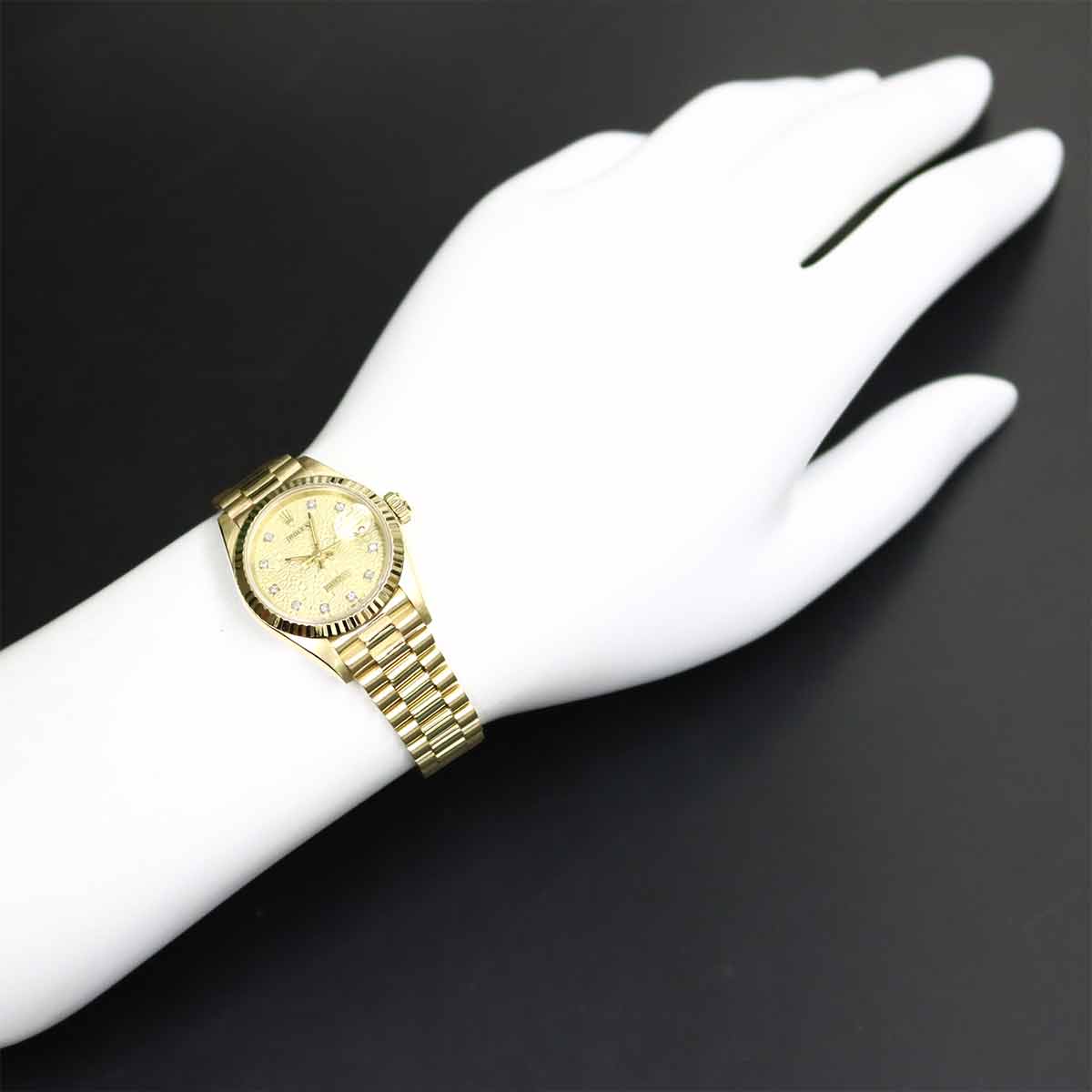 Datejust 69178G Serial 8 750 YG 10P Diamond Gold Dial Ladies