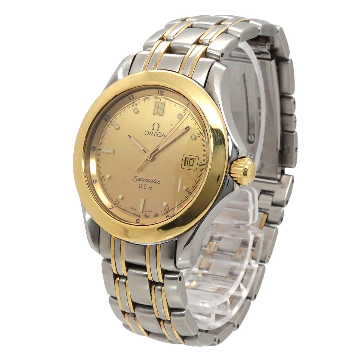 Seamaster 120 2311.10 Date YG Quartz Gold Dial Mens Watch