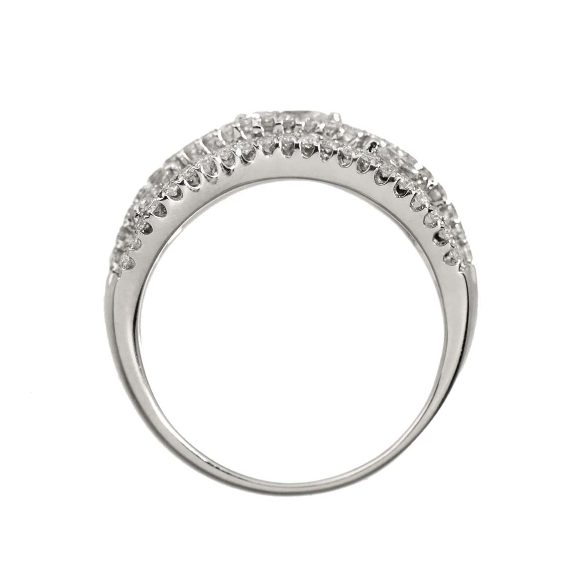 Diamond 0.30ct/0.60 Ring 18K K18 WG White Gold size6.25-6.5(US)