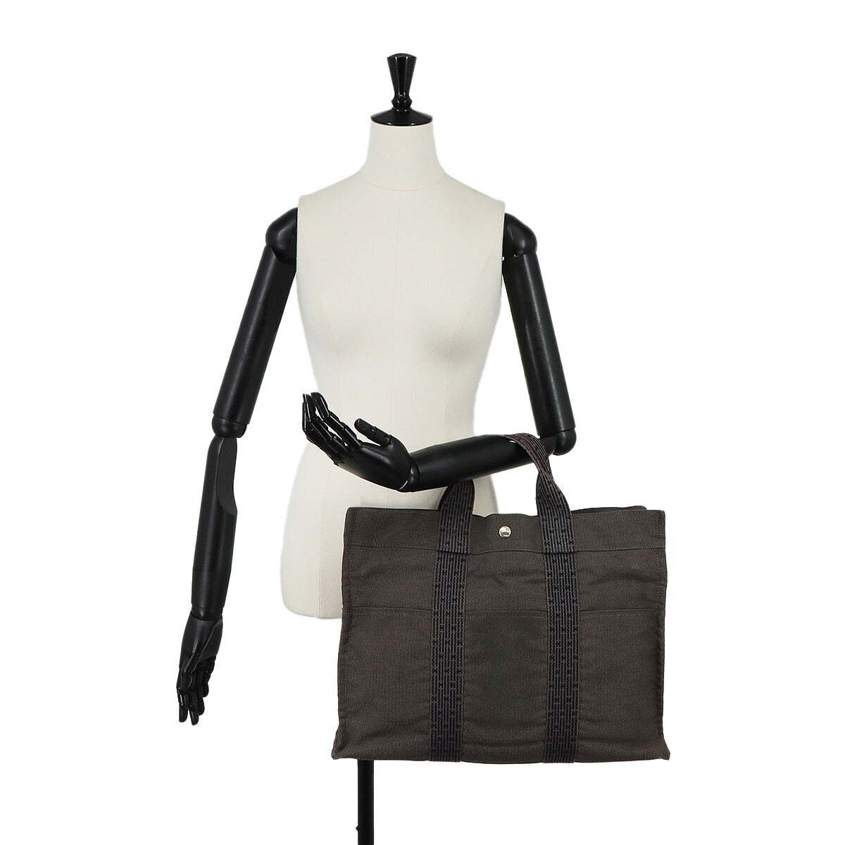 Herline Tote MM Bag Canvas Gray Unisex Purse