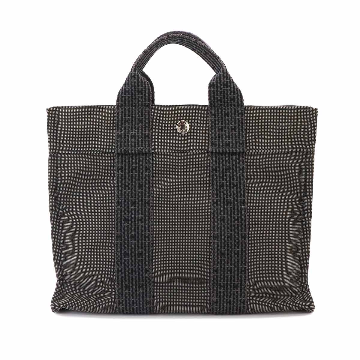 Herline Tote PM Bag Canvas Gray Unisex Purse