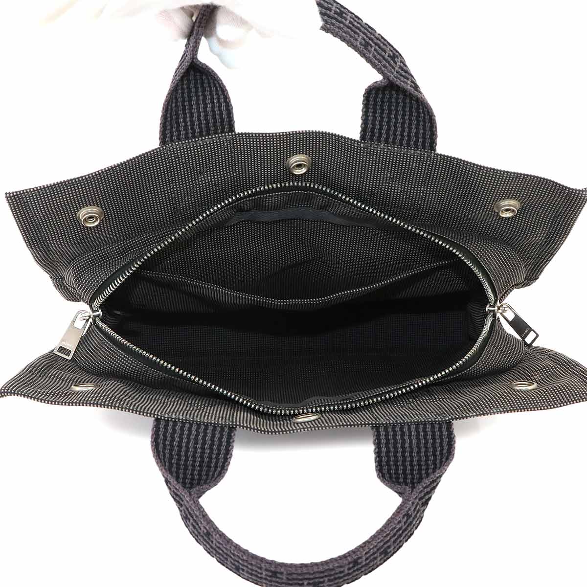 Herline Tote PM Bag Canvas Gray Unisex Purse