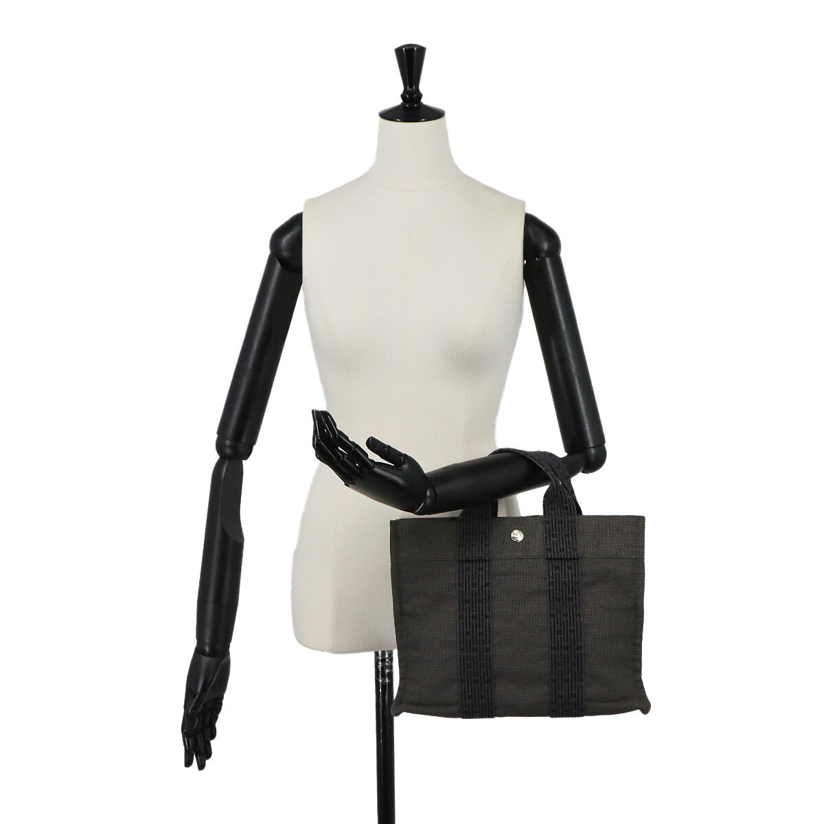 Herline Tote PM Bag Canvas Gray Unisex Purse