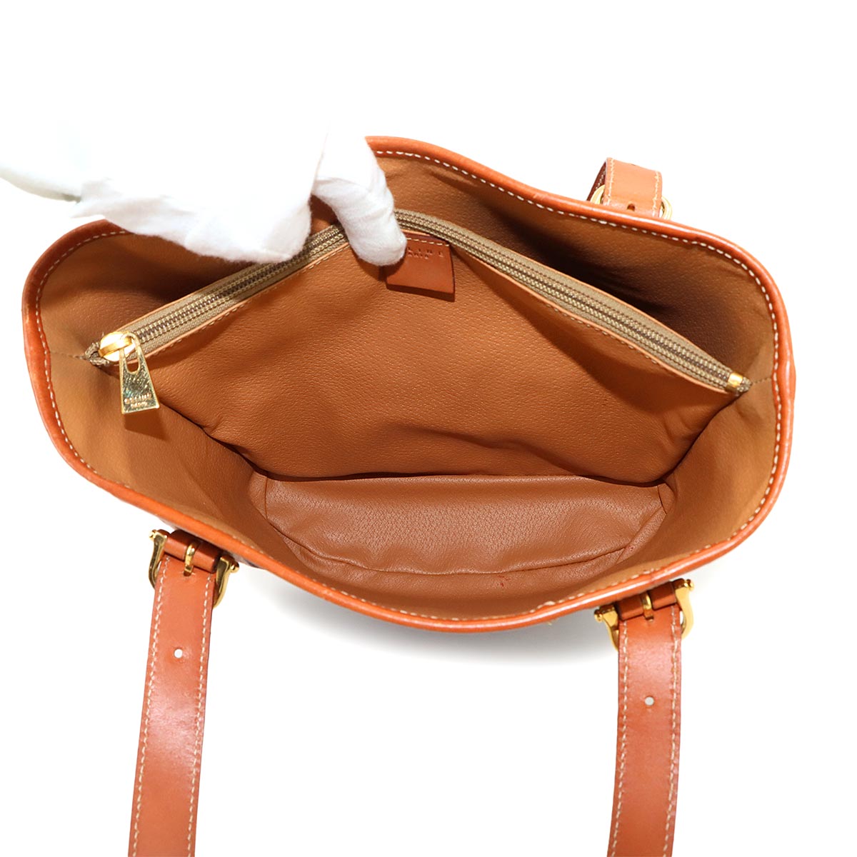 Macadam Tote Bag Leather PVC Brown Vintage Purse