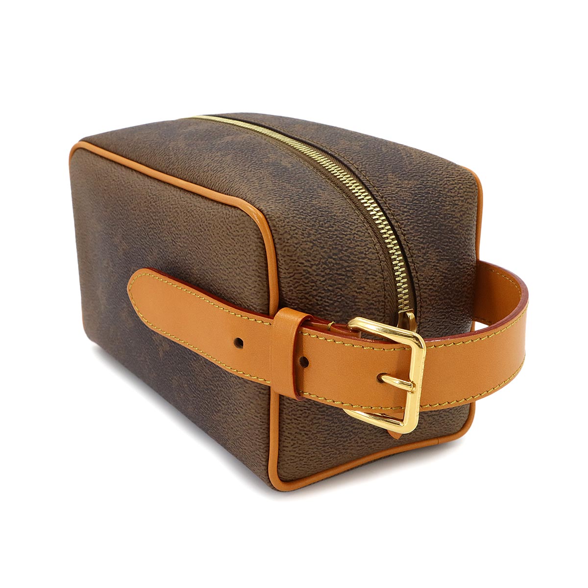 Monogram Dust Locker Dopp Kit Hand Bag Brown M11765