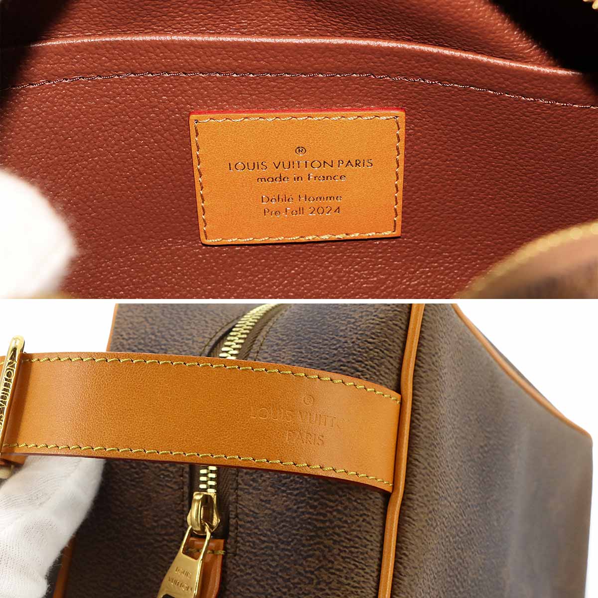 Monogram Dust Locker Dopp Kit Hand Bag Brown M11765
