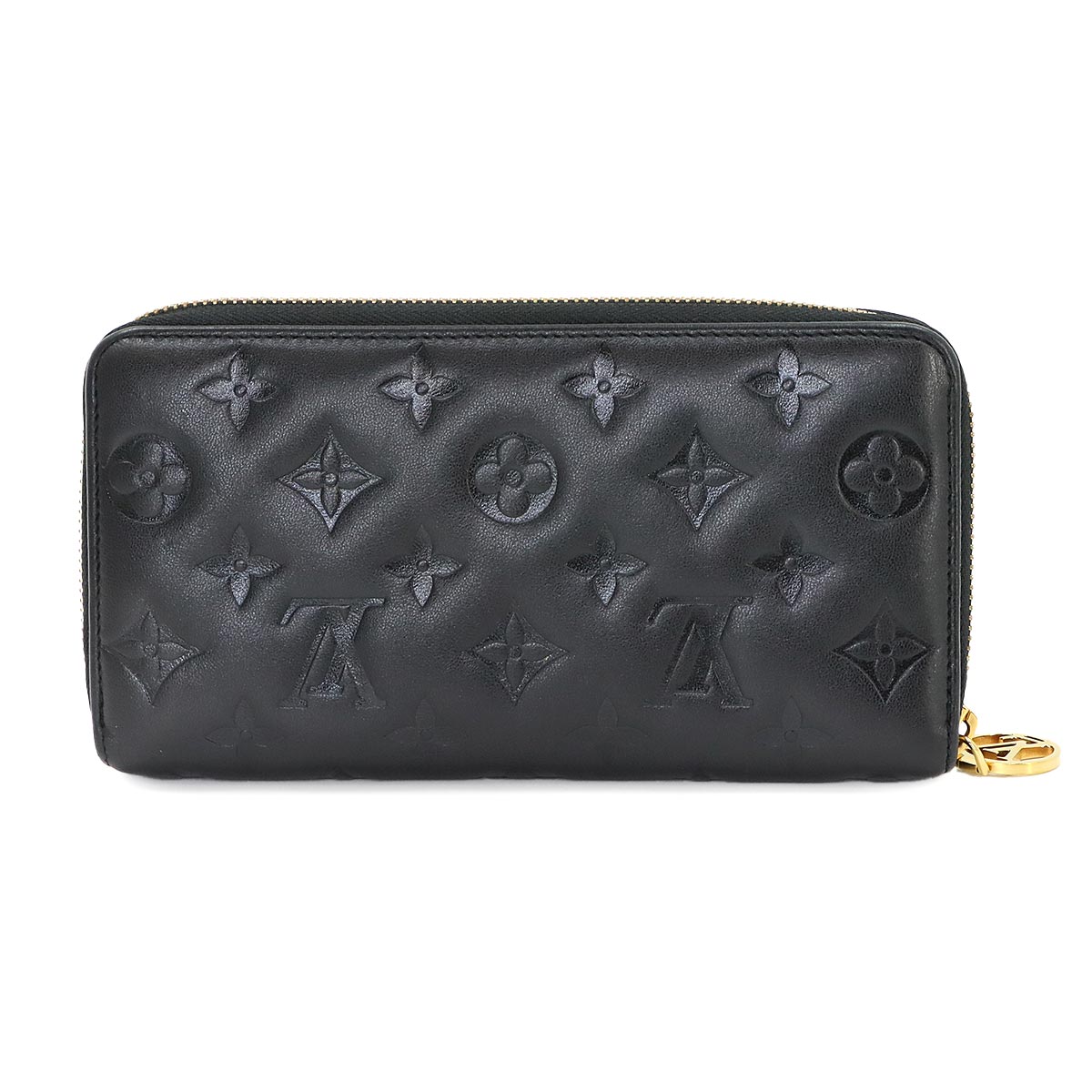 Monogram Coussin Zippy Wallet Leather Noir M81510 Purse