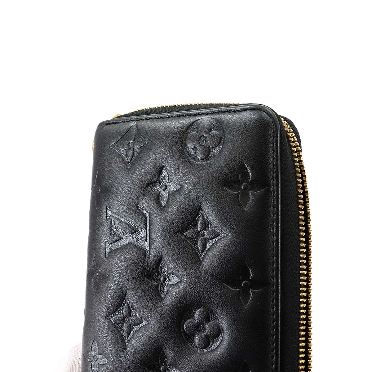 Monogram Coussin Zippy Wallet Leather Noir M81510 Purse
