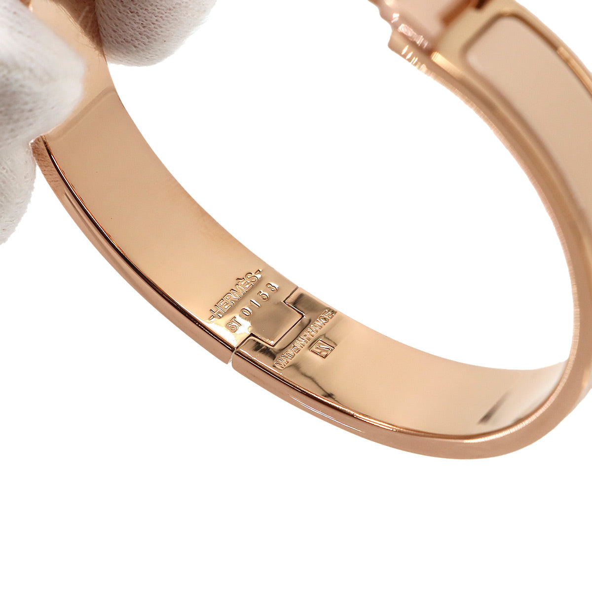 Clic H GM Bangle Bracelet Beige Rose Gold Accessory