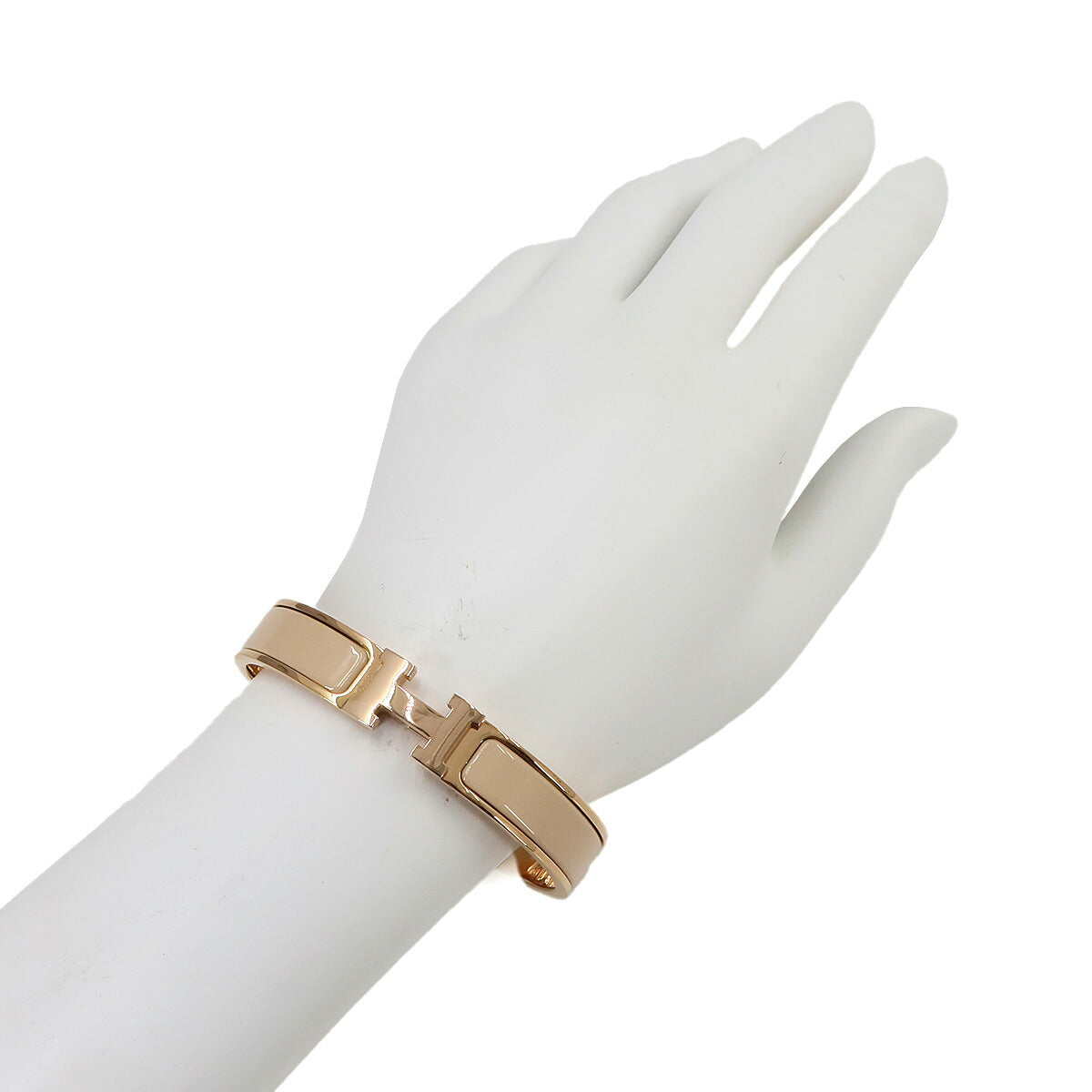 Clic H GM Bangle Bracelet Beige Rose Gold Accessory