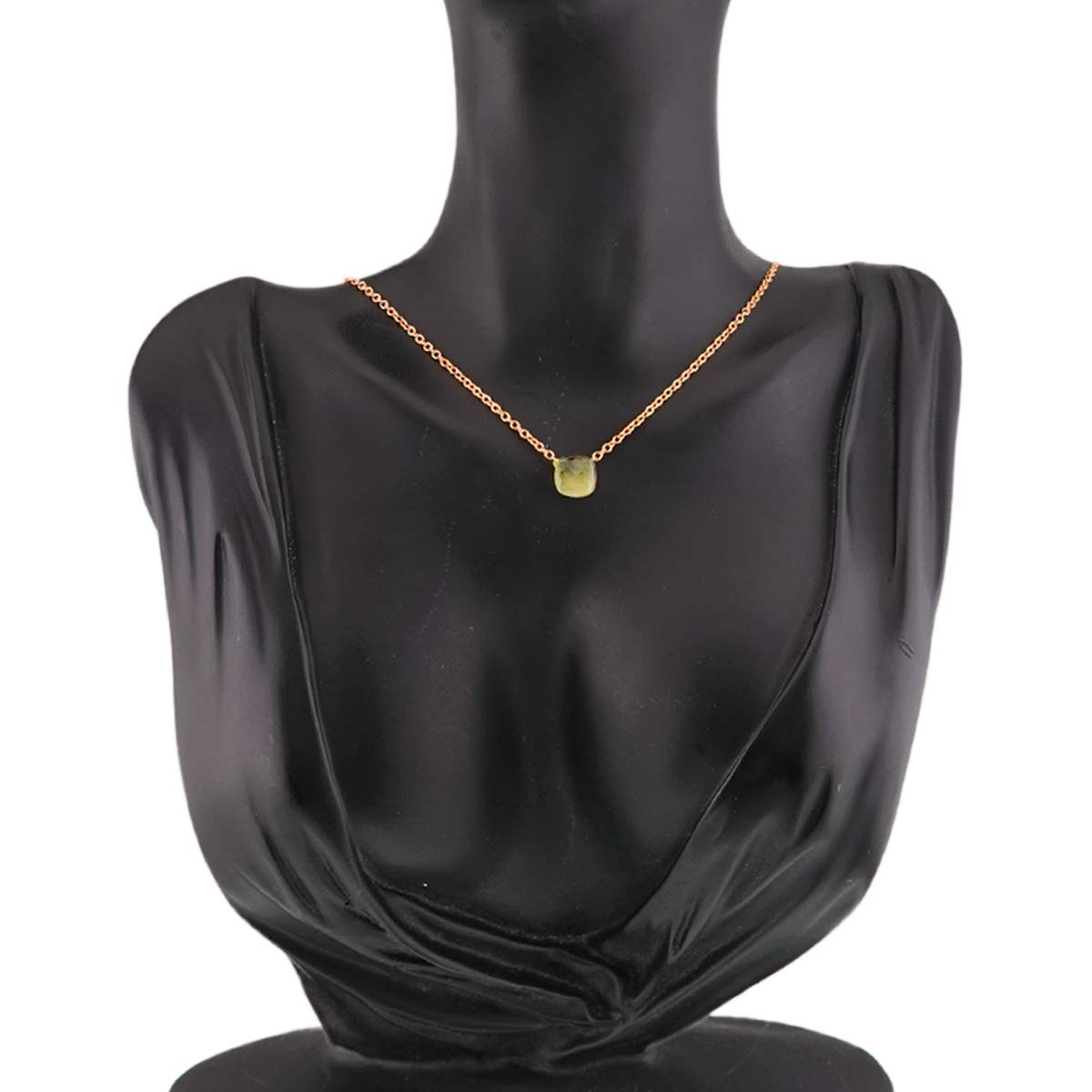 Petite Quartz Necklace 18K PG WG 750