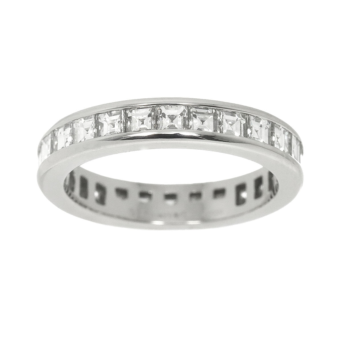 Full Diamond band Ring Platinum Size4.75-5(US)