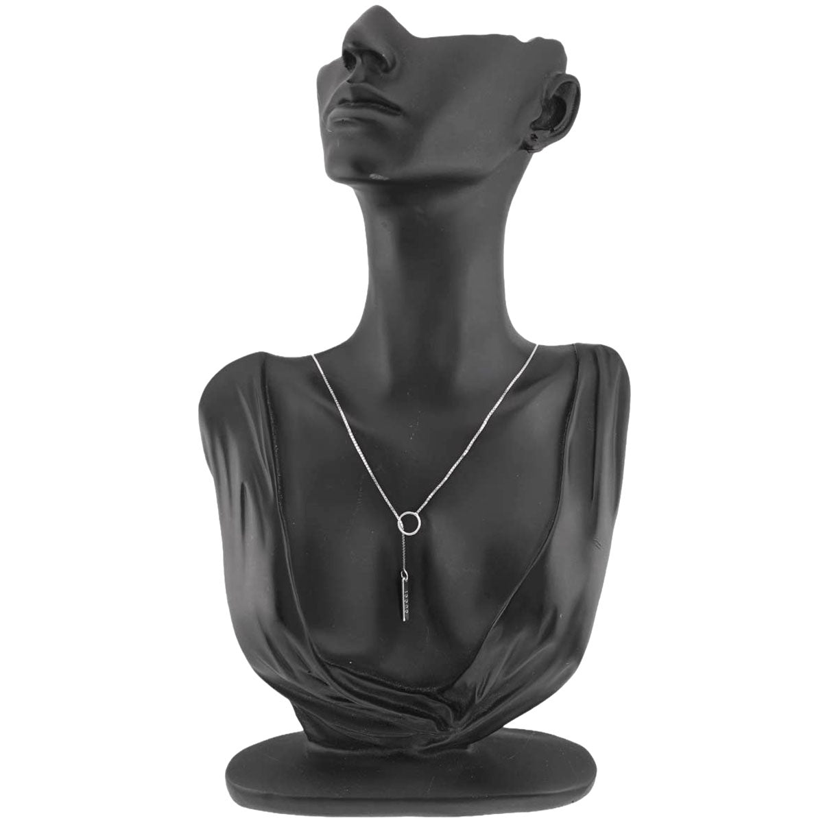 Lariat Necklace 18K White Gold 750
