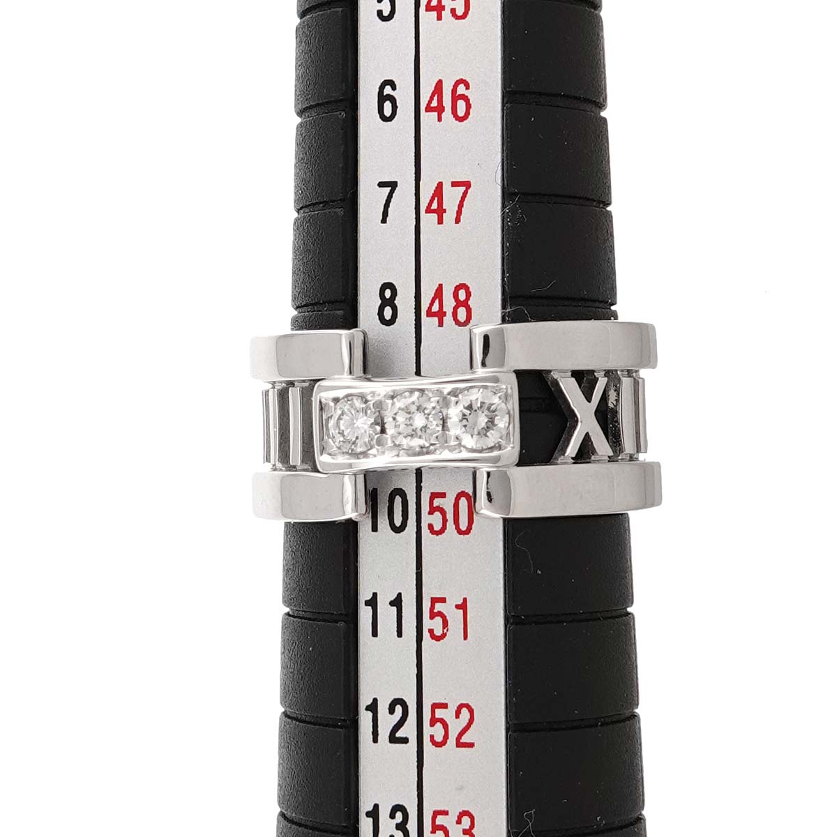 Atlas Open Diamond Ring 18K White Gold 750 size4.75-5(US)