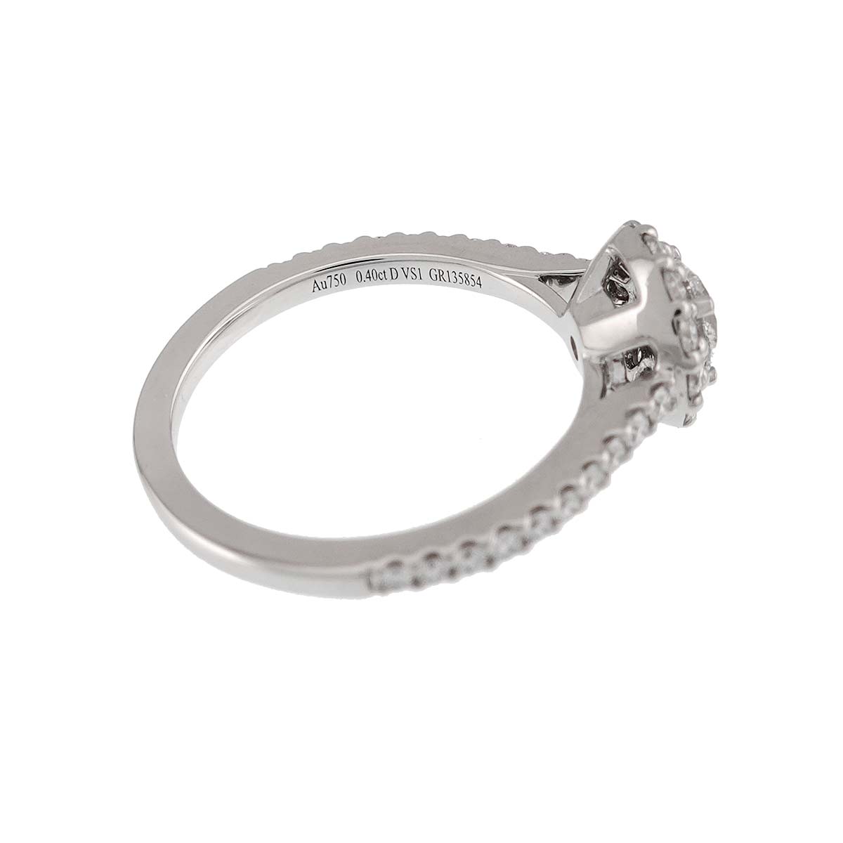 Icon Diamond 0.40ct D/VS1/3EX Ring 18K WG 750 4.75-5(US)