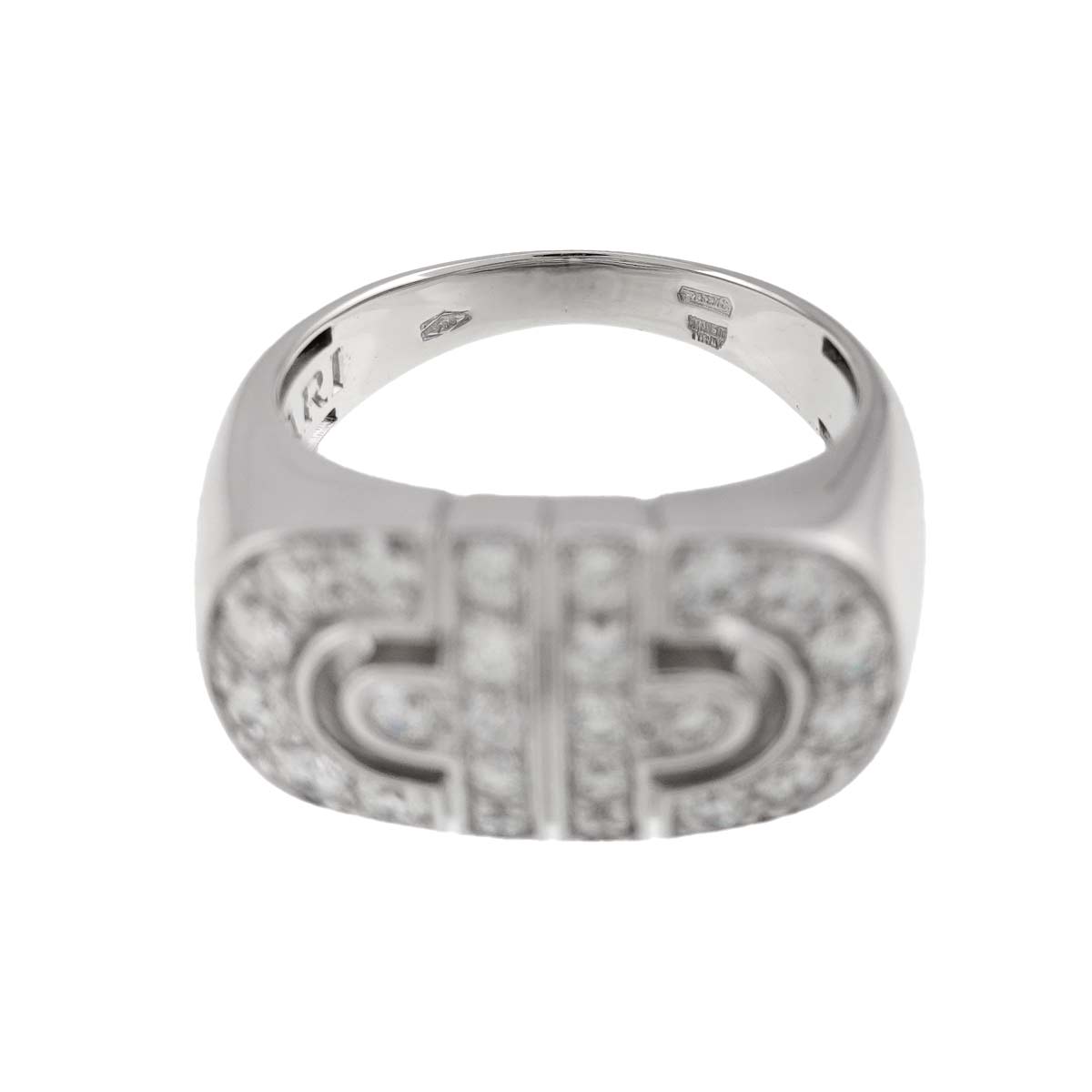 Parentesi Diamond Ring 18K White Gold 750 5.5-5.75(US)