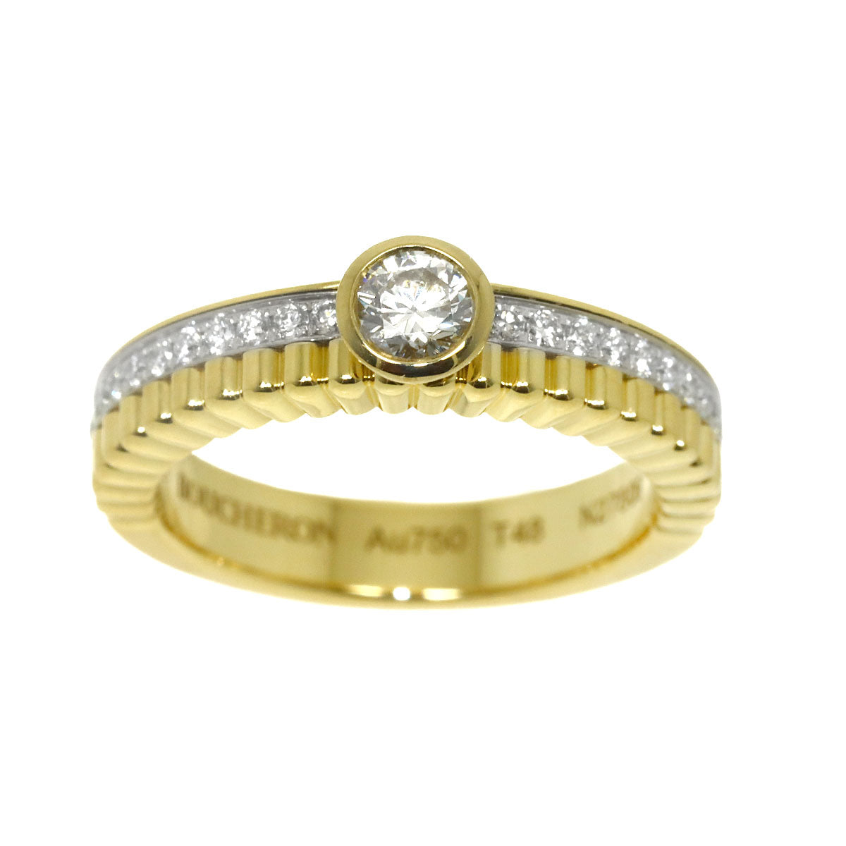 Quatre RADIANT Diamond Ring 18K WG YG 750 Size48 4.5(US)