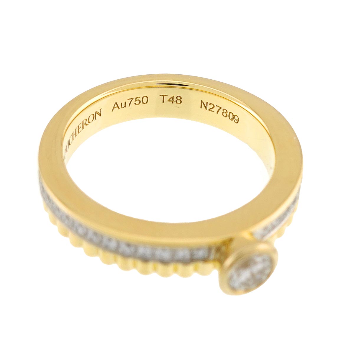 Quatre RADIANT Diamond Ring 18K WG YG 750 Size48 4.5(US)
