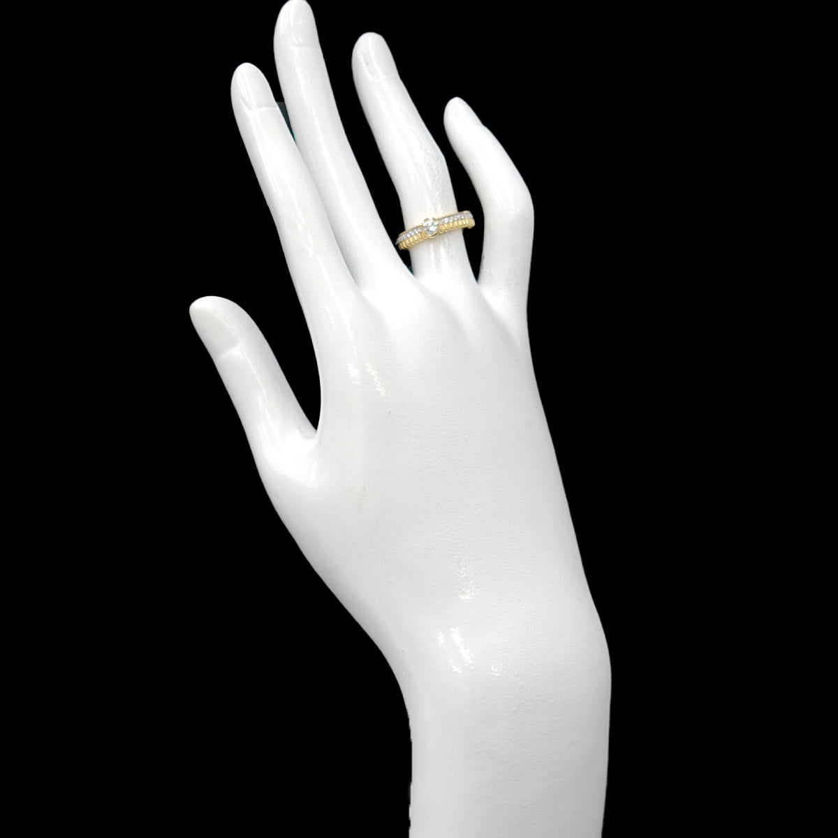 Quatre RADIANT Diamond Ring 18K WG YG 750 Size48 4.5(US)