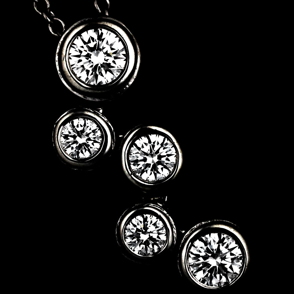 Bubble Diamond Necklace Platinum