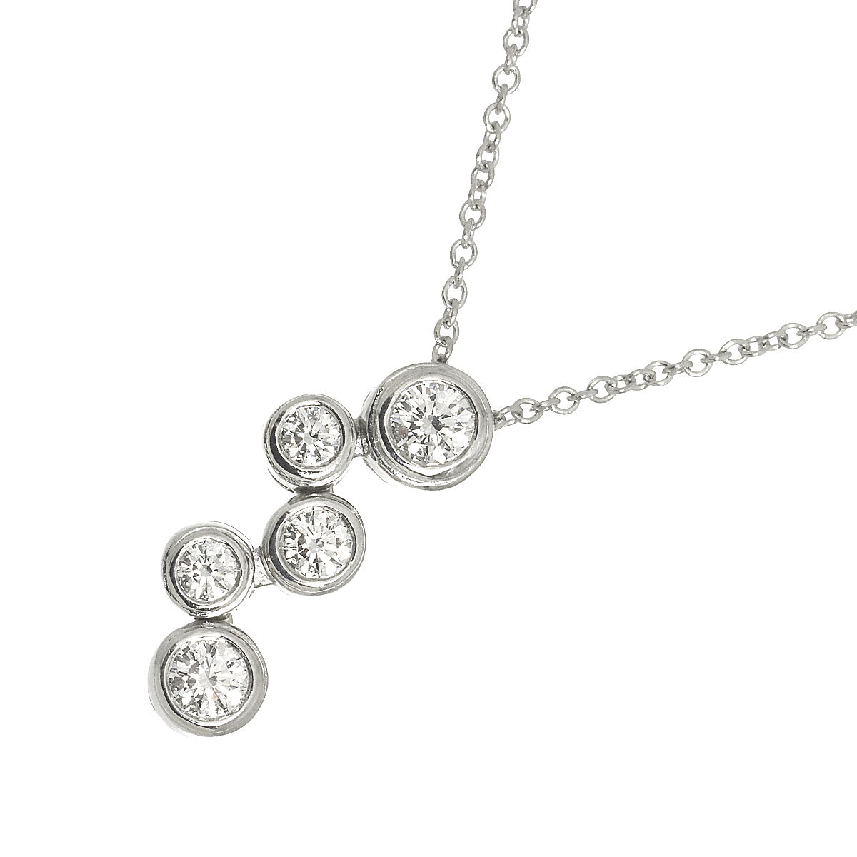 Bubble Diamond Necklace Platinum