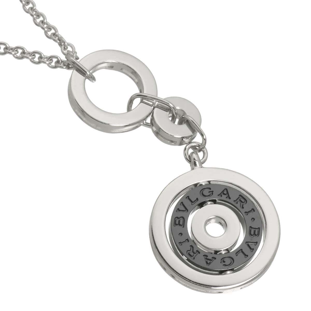 Astrale Cerchi Ceramic Necklace 18K White Gold 750
