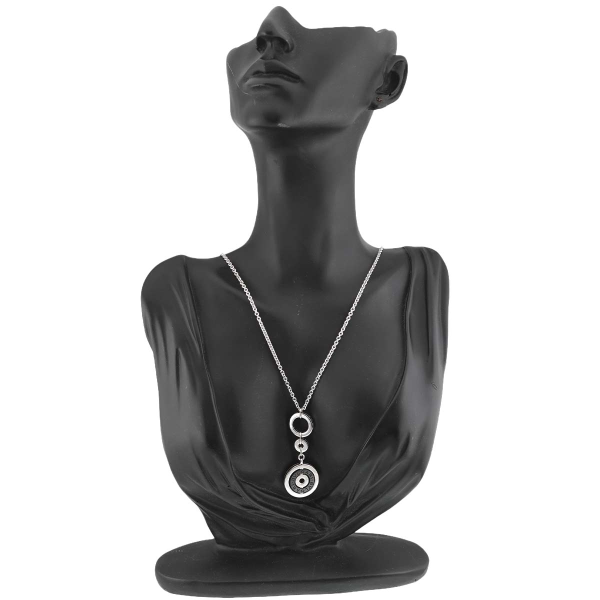 Astrale Cerchi Ceramic Necklace 18K White Gold 750
