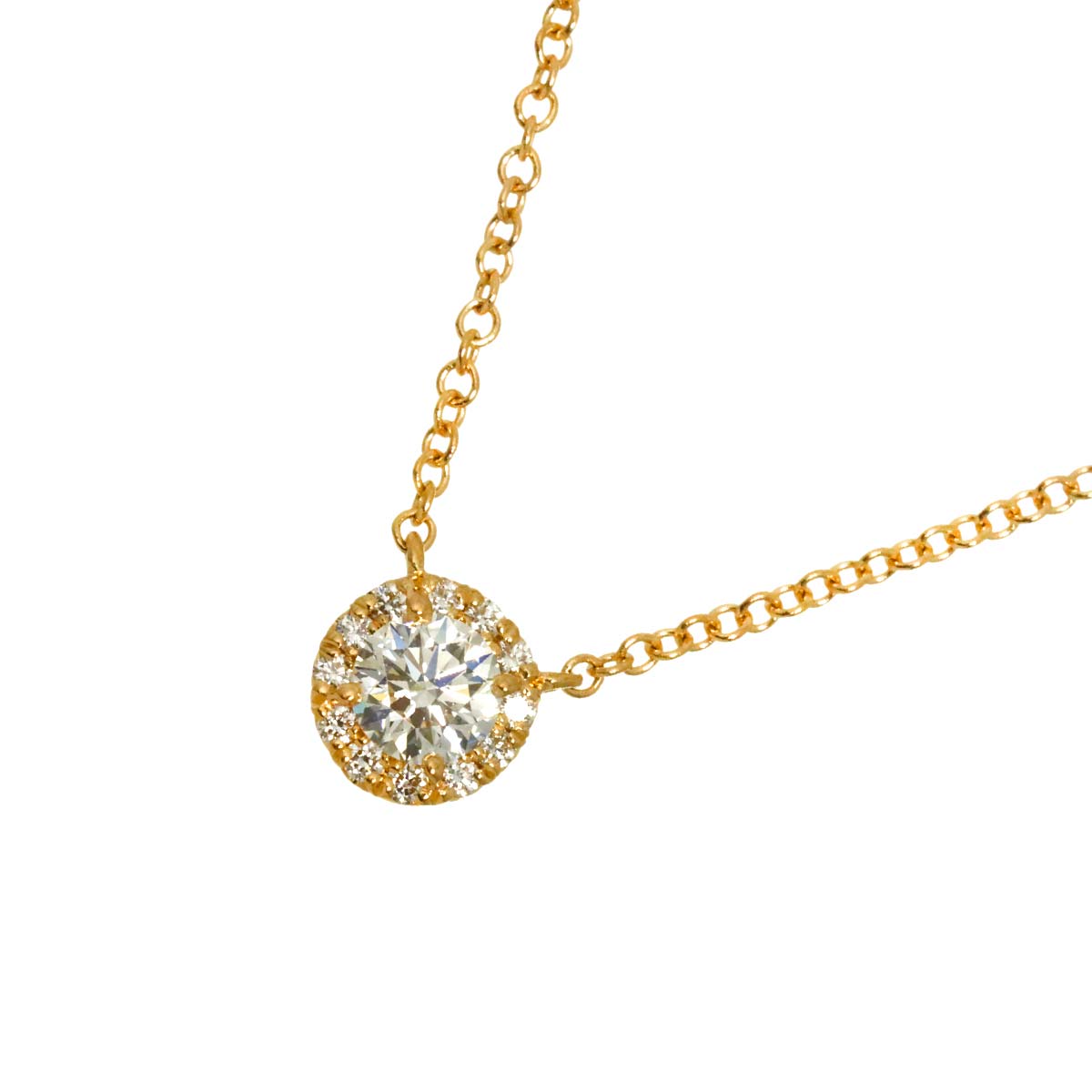 Soleste Diamond 0.19ct H/VVS1/3EX Necklace 18K PG 750