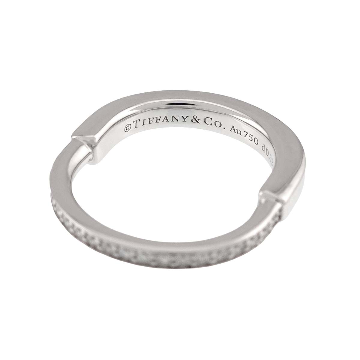 Lock Diamond 0.13ct Ring 18K WG 750 Size5.25(US)