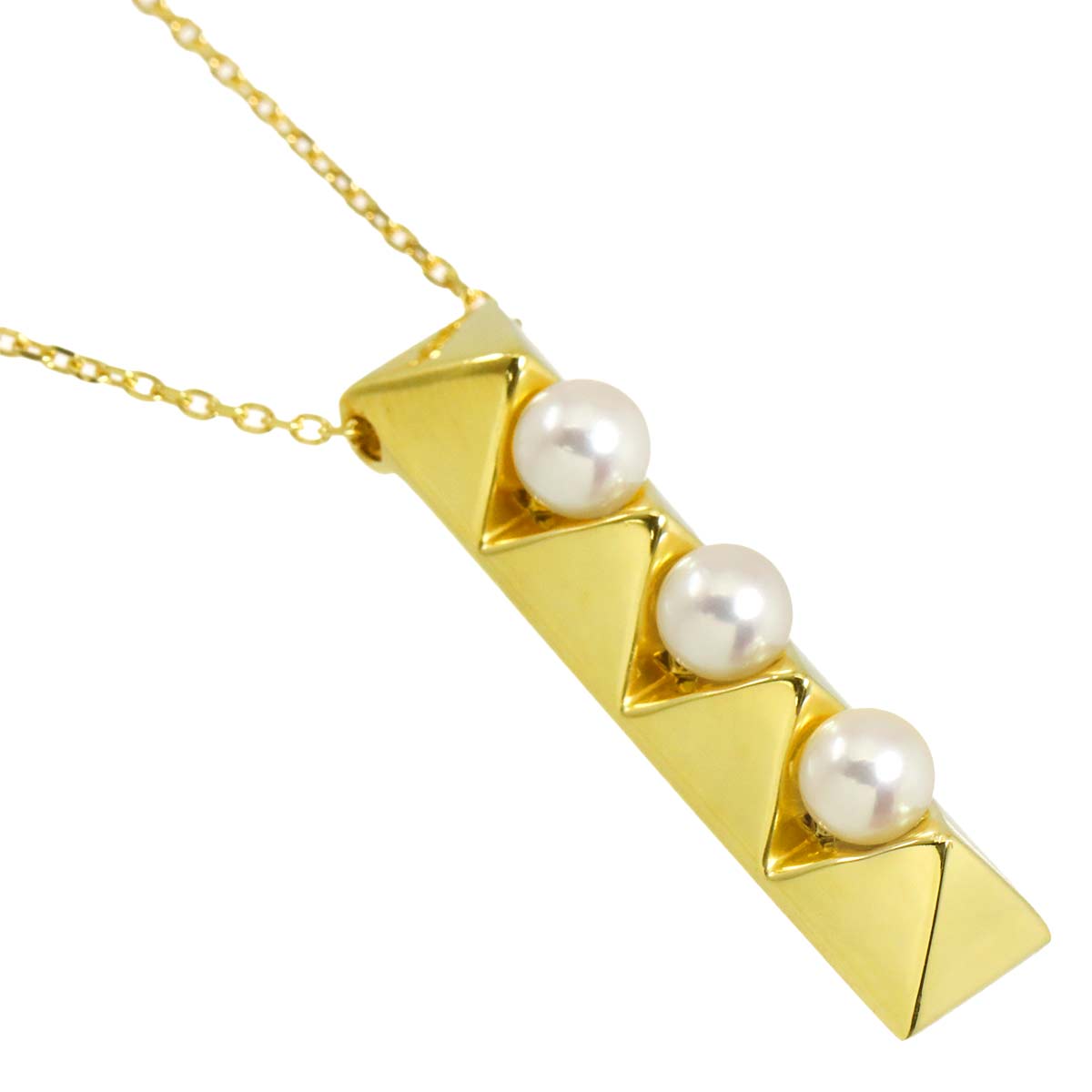Baby Pearl 4.2-4.0mm Necklace 18K YG 750